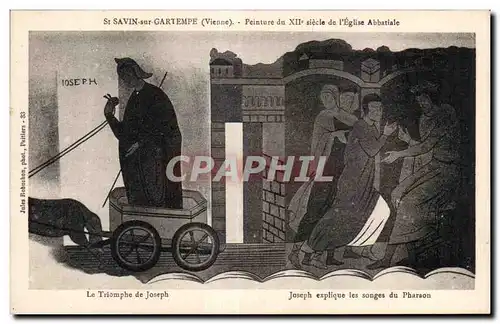Cartes postales St savin sur gartempe (vienne) Peinture du XIIe siecle de I Eglise Abbatiale