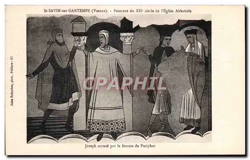 Cartes postales St savin sur gartempe (vienne) Peinture du XIIe siecle de I Eglise Abbatiale