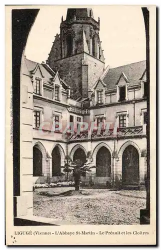 Cartes postales Liguge (vienne) L Abbaye St-martin Le Preault les cloitres