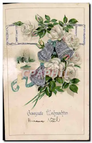 Cartes postales Fantaisie Fleurs Noel Christmas