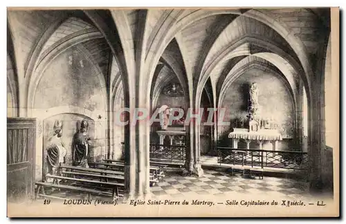 Cartes postales Loudun (Vienne) Eglise Saint Pierre du Martray Salle Capitulaire du