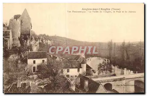 Ansichtskarte AK Angles sur I Anglin (Vienne) Vue Panoramique La Vallee de I Anglin le Pont et le Chateau