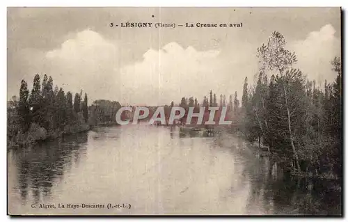 Cartes postales Lesigny (Vienne) La Creuse en aval