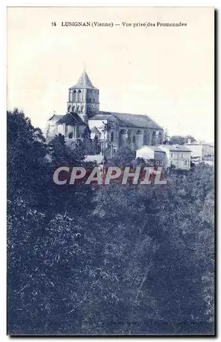 Cartes postales Lusignan (Vienne) Vue prise des Promenades