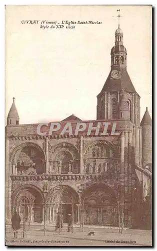 Ansichtskarte AK Civray (Vienne) L Eglise Saint Nicolas