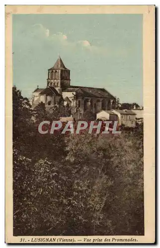 Cartes postales Lusignan (Vienne) Vue prise des Promenades