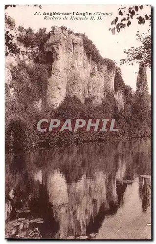 Cartes postales ANGLES-SUR-L ANGLIN (Vienne) - Rochers de Remerle (R D