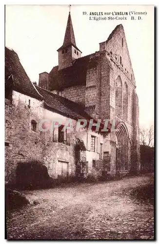 Ansichtskarte AK ANGLES-SUR-L ANGLIN (Vienne) - L Eglise Ste-Croix