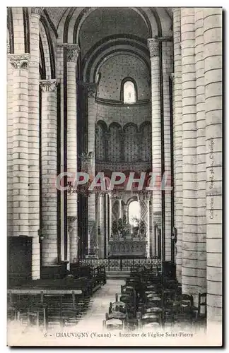 Ansichtskarte AK CHAUVIGNY (Vienne) - Interieur de I eglise Saint-Pierre