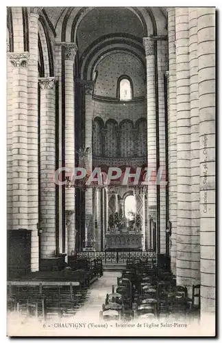 Cartes postales CHAUVIGNY (Vienne) - Interieur de I eglise Saint-Pierre
