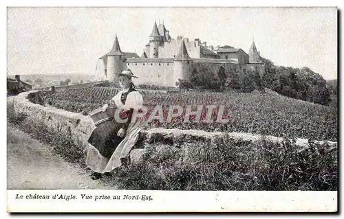 Cartes postales LAIGLE - Vue prise au Nord-Est le chateau Femme Folklore