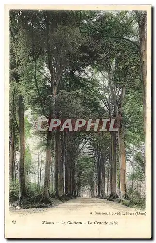 Cartes postales Flers Le Chateau La Grande Allee