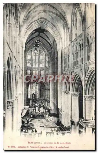 Cartes postales Sees (Orne) interieur de la cathedrale