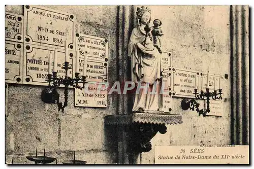 Cartes postales Sees statue de notre dame du XIIeme