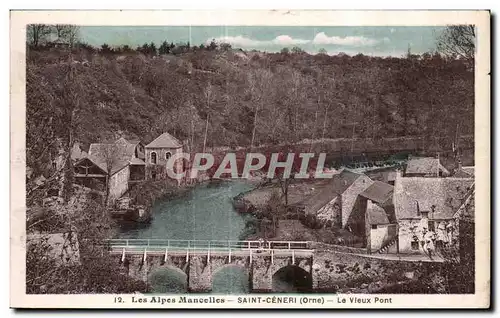 Ansichtskarte AK Les Alpes Mancelles - SAINT-CENERI (Orne) - Le vieux Pont