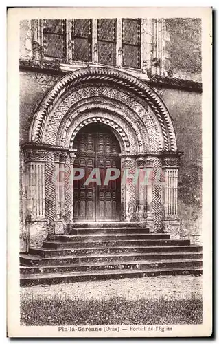 Cartes postales Pin-la-Garenne (Orne) - Portail de I Eglise