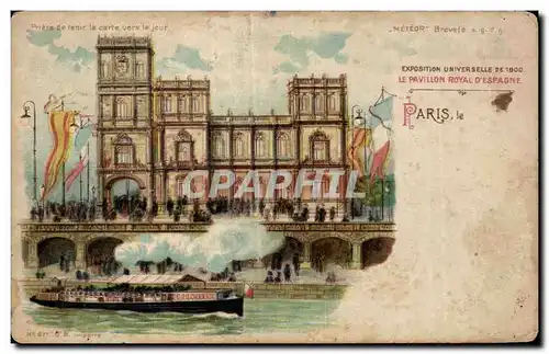 Cartes postales Fantaisie Exposition universelle 1900 Pavillon royal d Espagne Paris