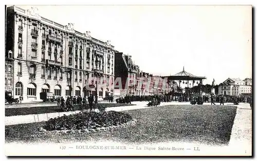 Cartes postales BOULOGNE-SUR-MER - LA Digue Sainte-Beuve - LL