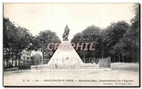 Cartes postales BOULOGNE-SUR-MER - Mariette-Bey Explovateur de I Egypte