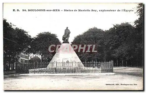 Ansichtskarte AK BOULOGNE-sur-MER - Statue de Mariette Bey explorateur de l Egypte