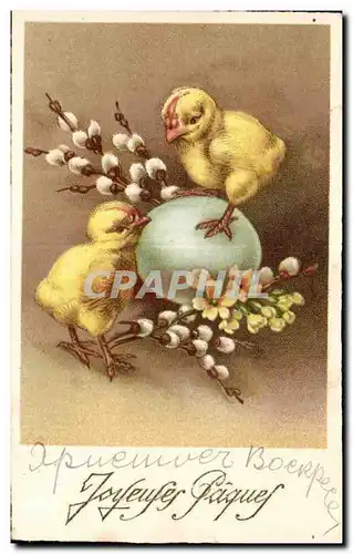 Cartes postales Fantaisie Easter Paques poussins