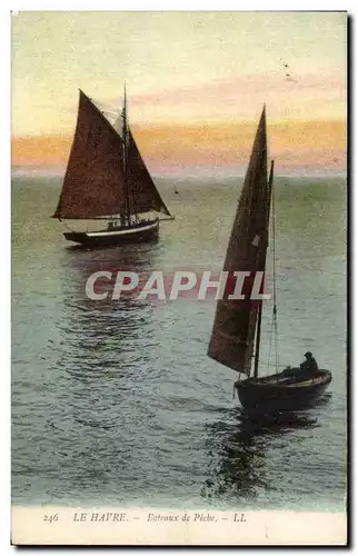 Cartes postales le Havre Bateaux de peche Boat