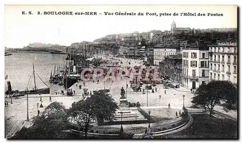 Cartes postales BOULOGNE-sur-MER - Vue Generale du Port Prise de I Hotel des Postes