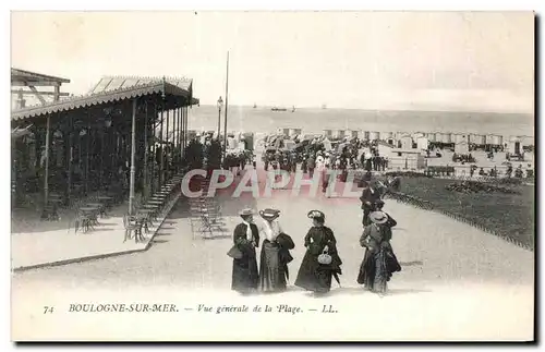 Cartes postales BOULOGNE-SUR-MER - Vue generale de Plage