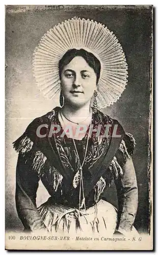 Cartes postales BOULOGNE-SUR-MER - Malelole en Carmagnole Folklore costume