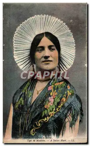 Cartes postales BOULOGNE-SUR-MER Type de Malelote Foklore Costume