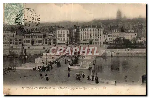 Cartes postales BOULOGNE-SUR-MER - Le Pont Marguet et les Quais - LL