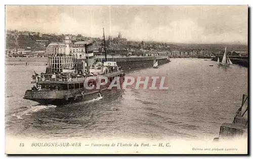 Cartes postales BOULOGNE-SUR-MER - Panorama de l Entree du Port