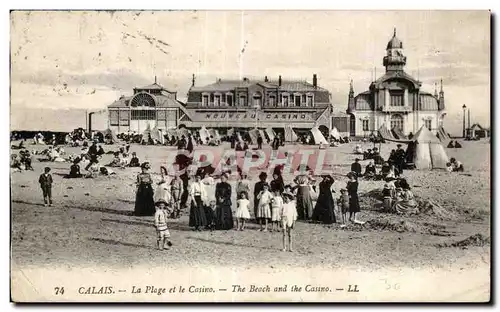 Ansichtskarte AK CALAIS - La Plage et le Casino - The Beach and the Casino - LL