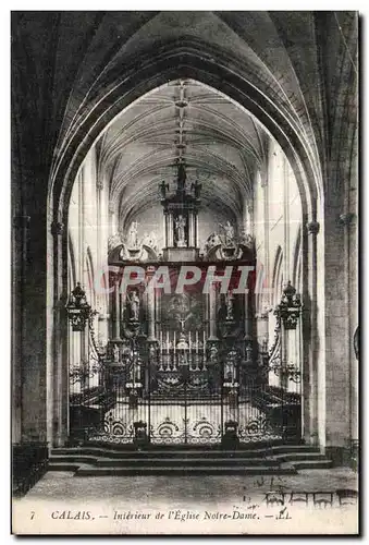 Cartes postales CALAIS - Interieur de l Eglise Notre-Dame