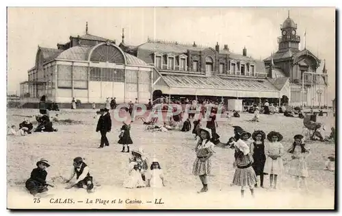 Cartes postales CALAIS - La Plage et le Casino - LL