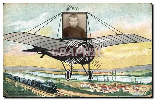 Cartes postales Avion Train