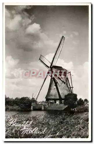 Moderne Karte Holland Land of windmills Moulin