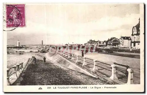 Cartes postales LE TOUQUET-PARIS PLAGE -La Digue -Promenade