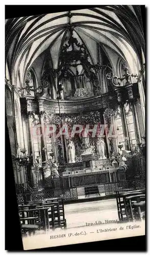 Cartes postales Hesdin L Interieur De I Eglise