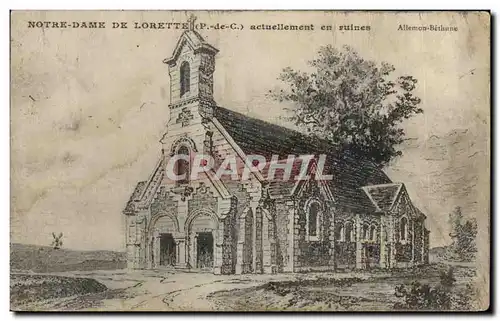 Cartes postales Notre Dame De Lorette actuellement en ruines