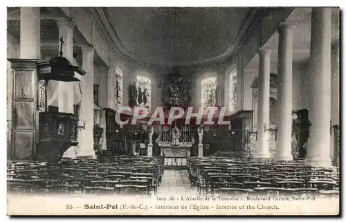 Cartes postales Saint Pol Interieur de I eglise Interior of the Church