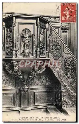 Cartes postales Montreuil Sur Mer Chapelle de I Hotel Dieu la Chaire