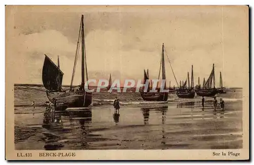 Cartes postales Berck Plage sur la Plage Bateau