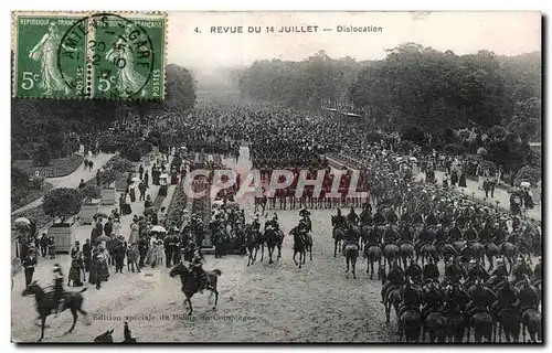 Cartes postales Revue Du Juillet Dislocation Militaria Cheval Horse