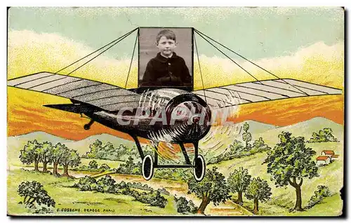 Cartes postales Avion enfant