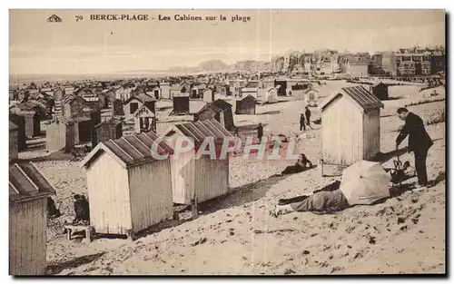 Cartes postales BERCK-PLAGE - Les Cabines sur la plage