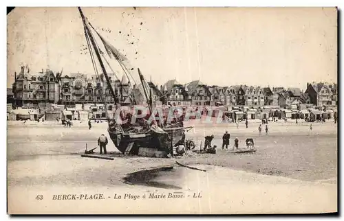 Cartes postales BERCK-PLAGE - La Plage a Maree Basse - LL