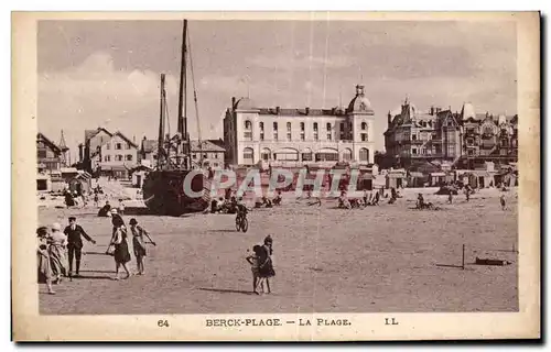 Cartes postales BERCK-PLAGE - LA PLAGE Bateau