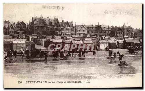 Cartes postales BERCK-PLAGE - La Plage a maree haute - LL