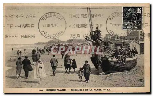 Cartes postales BERCK-PLAGE - ENSEMBLE DE LA PLAGE